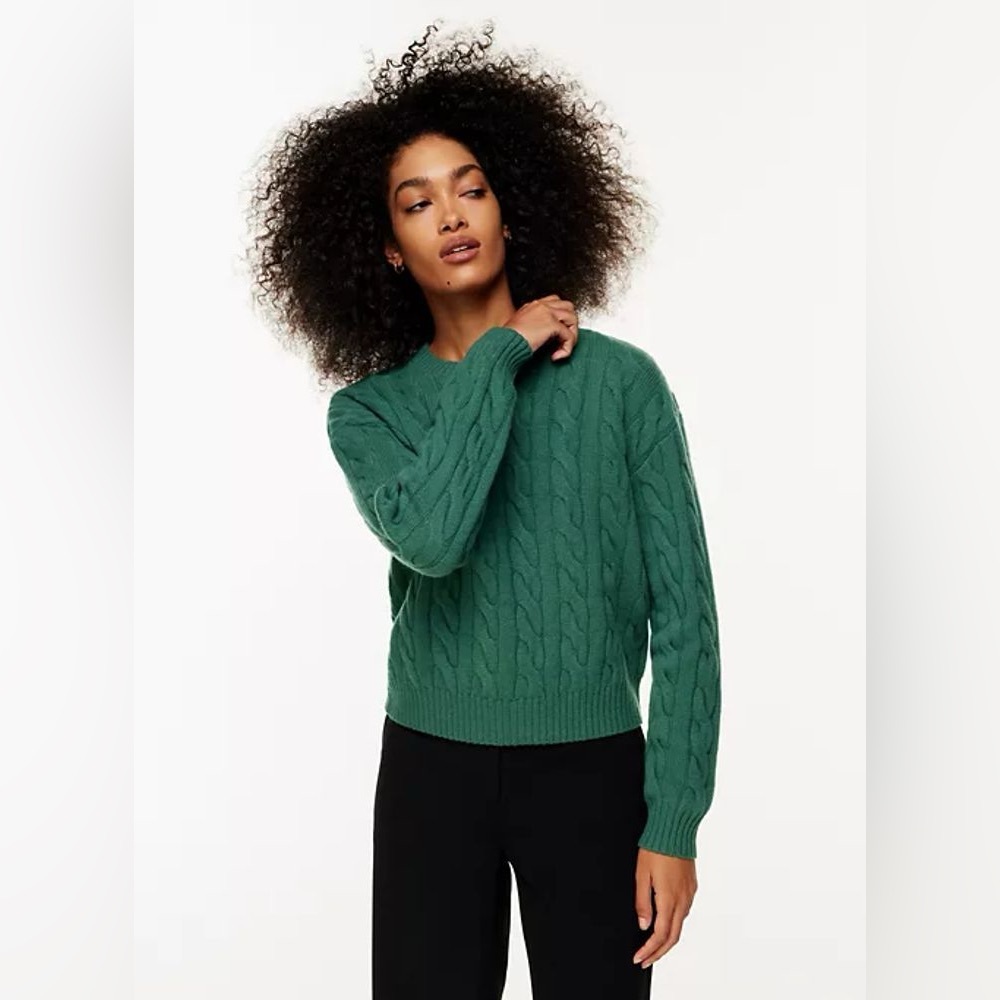 ARITZIA Illustrator Sweater in Forest Green Size Medium - Picture 3 of 11